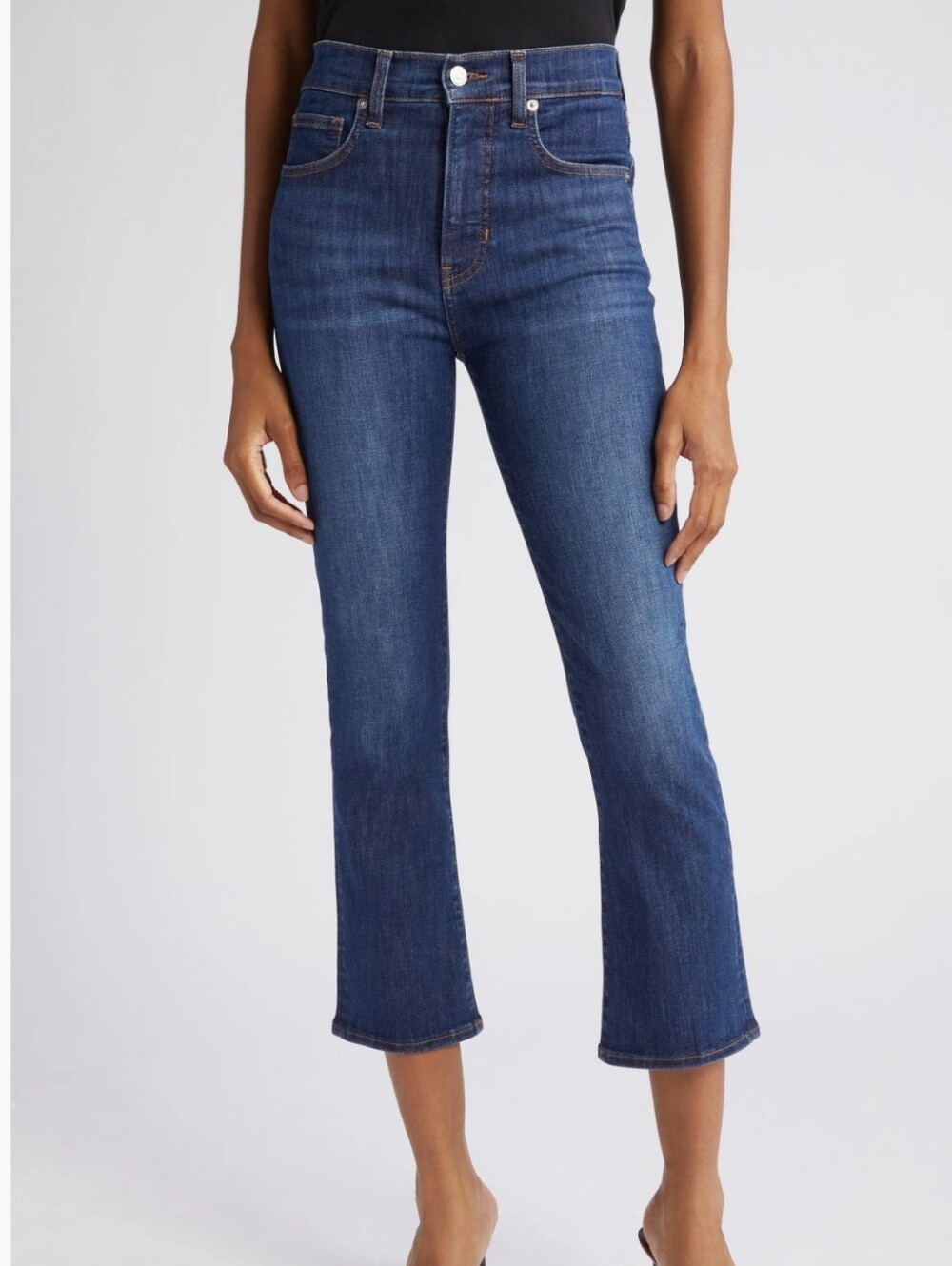 Veronica Beard Carly Kick Flare High 8Rise Jeans In Bright Blue